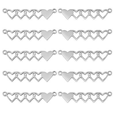 10Pcs Stainless Steel Connector Charms