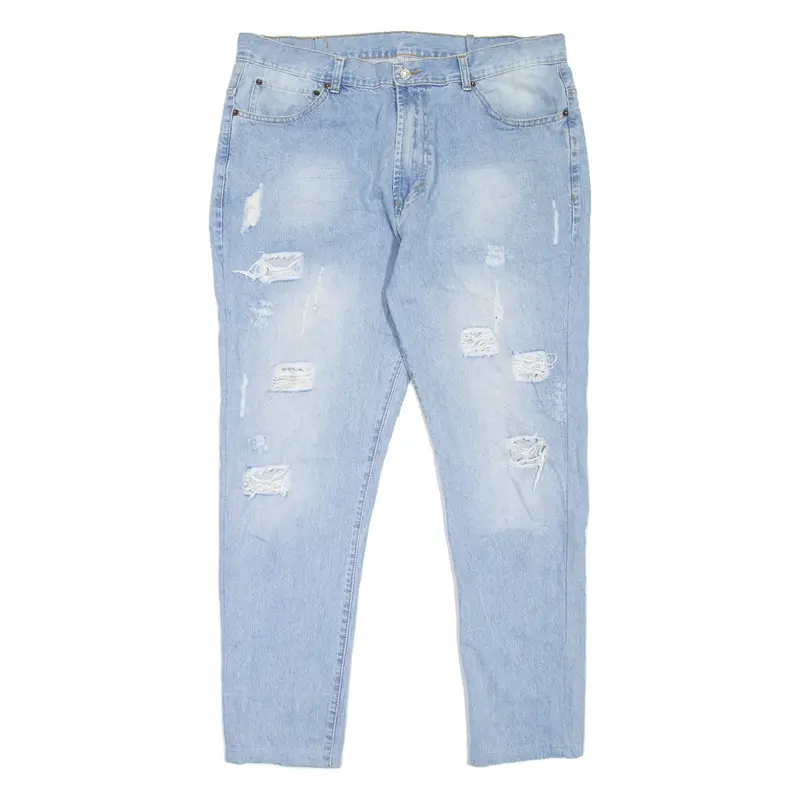 BRIOX Mens Jeans Blue Slim Tapered Stone Wash W40 L29