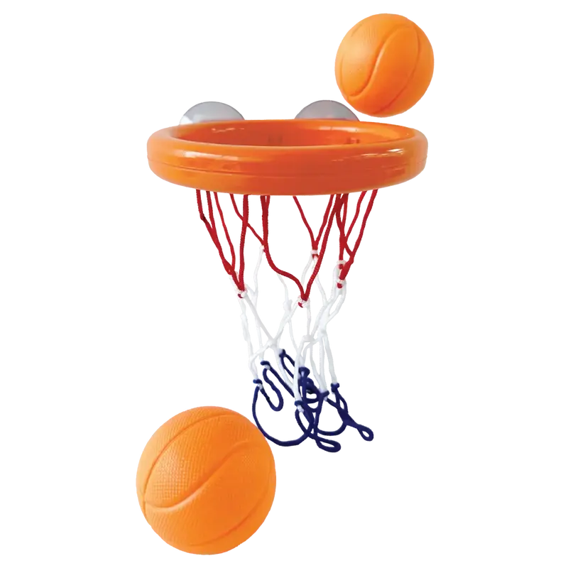 Jool Baby Bathtime Basketball Set | 2 Balls & Suction Hoop for Bathtub Fun