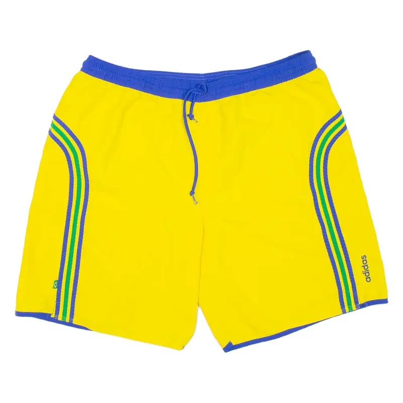 ADIDAS Mesh Lining Mens Swimming Shorts Yellow 2XL W38