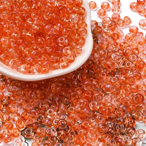 Baking Paint Transparent Colours Glass Round Beads