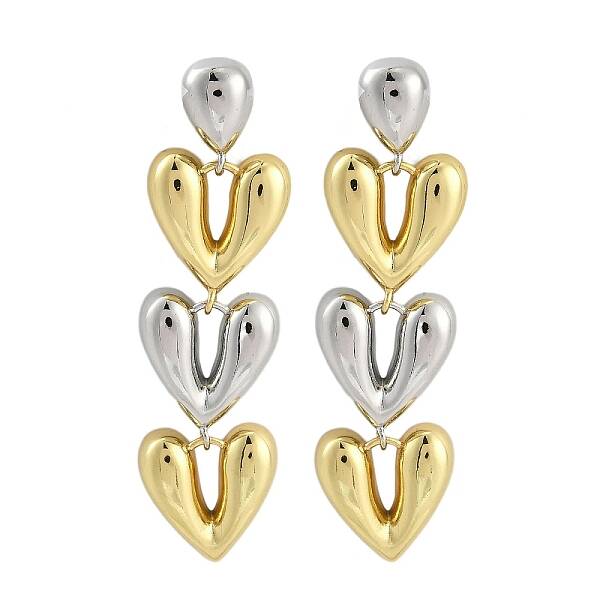 Rack Plating Brass Stud Earrings for Women