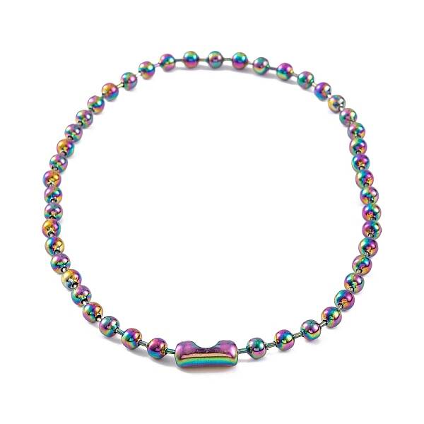 Ion Plating(IP) 304 Stainless Steel Ball Chain Necklaces for Women