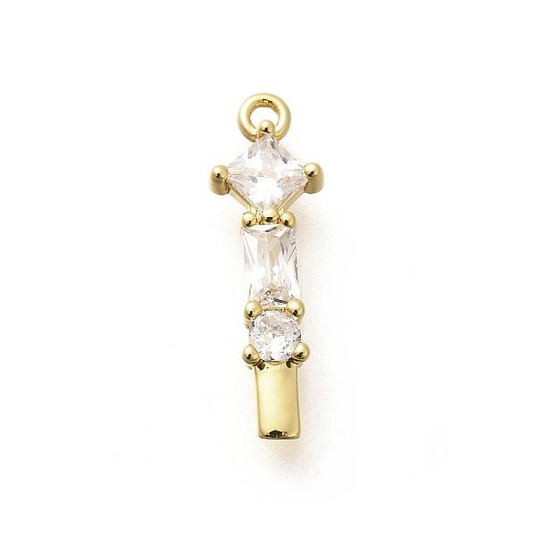 Brass Micro Pave Cubic Zirconia Pendants