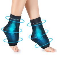 【Tolaccea】Ankle Foot Ice Pack Wrap For Injuries Reusable Gel Ice Pack for Hot and Cold Therapies Flexible Cold Pack For A...