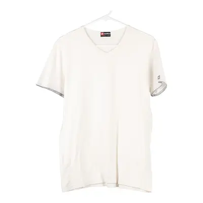 Lotto V-neck T-Shirt - Large White Cotton