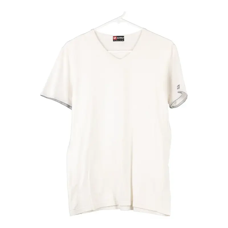 Lotto V-neck T-Shirt - Large White Cotton