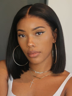 7x5 Bye-Bye Knots Put On And Go Glueless Lace Bleached Knots Bob Wig 150% Density