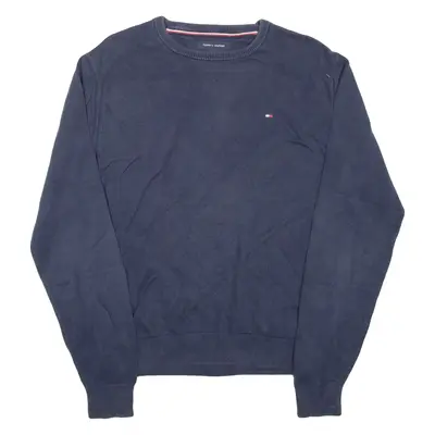 TOMMY HILFIGER Mens Jumper Blue Tight Knit S