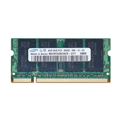 Samsung M470T5267AZ3-CE7 | 4GB DDR2-800MHz PC2-6400 Non-ECC Unbuffered SODIMM CL5 1Rx8 1.8V 200-Pin Memory Module