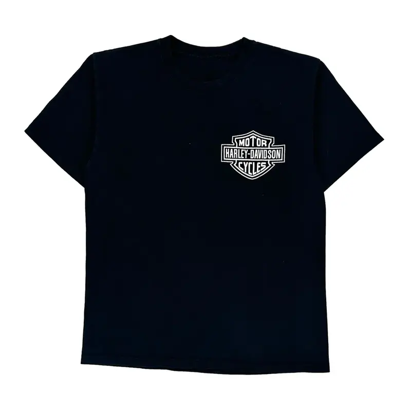 Mexico Harley Davidson Graphic T-Shirt - Medium Black Cotton