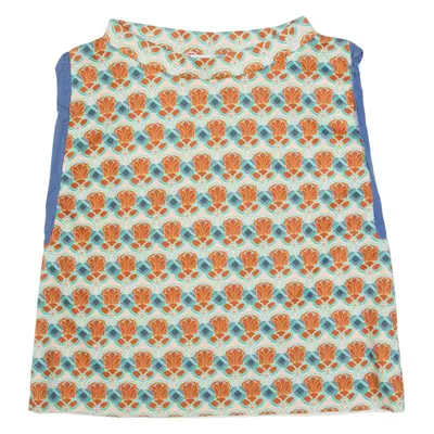 ZARA Womens Printed Vest Orange Sleeveless Crazy Pattern S