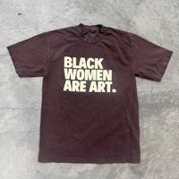 Mocha Black Women Are Art Unisex Oversized T-Shirt Heavy Duty Fabric