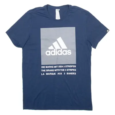 ADIDAS Mens T-Shirt Blue M