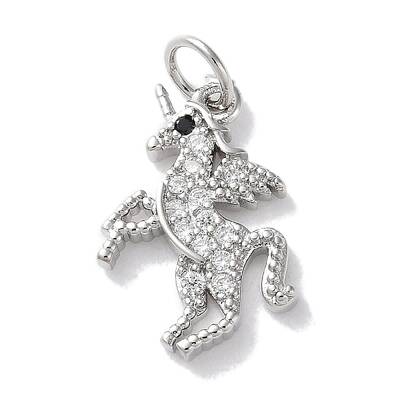 Rack Plating Brass Micro Pave Cubic Zirconia Pendants