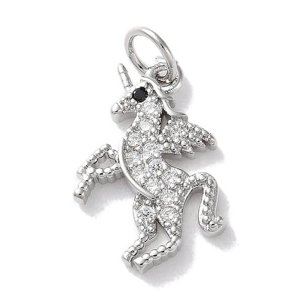 Rack Plating Brass Micro Pave Cubic Zirconia Pendants