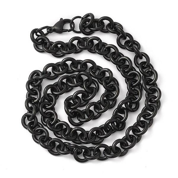 Ion Plating(IP) 304 Stainless Steel Rolo Chains Necklaces