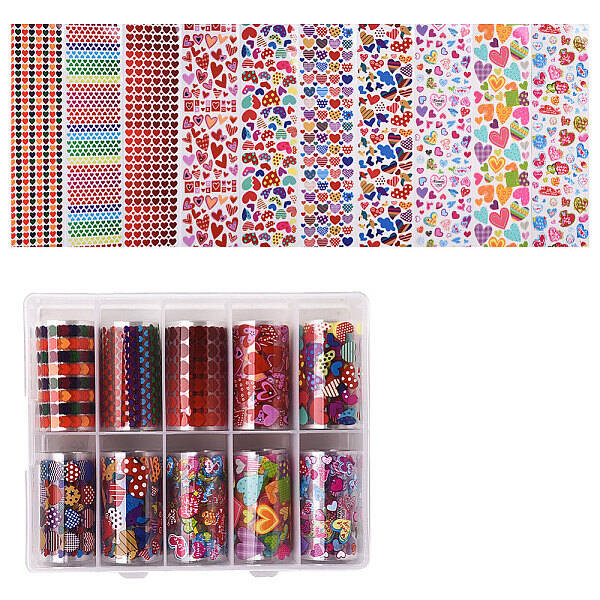 10rolls Nail Art Transfer Stickers