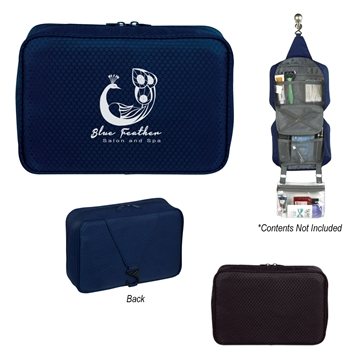 50 Custom Honeycomb Hanging Toiletry Bag - Ripstop Nylon & ...