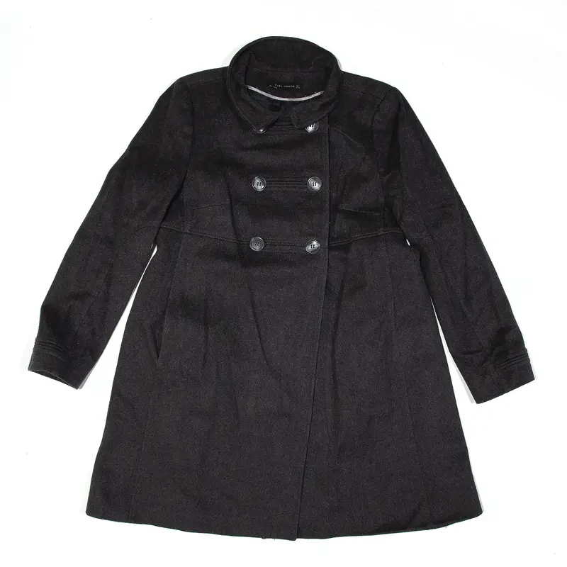 ZARA Jacket Grey Wool Pea Womens L