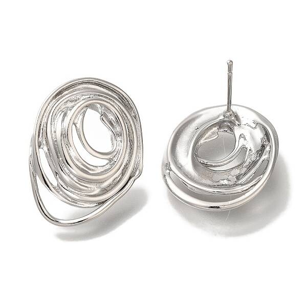 Brass Stud Earrings for Women