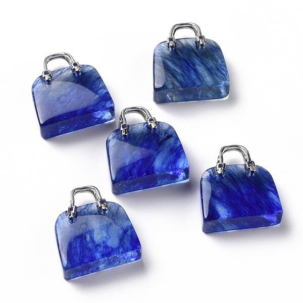 Watermelon Stone Glass Brass Pendants