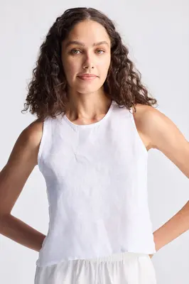 Button Back Embroidered Crop Top | Color: Coconut white | Size: M