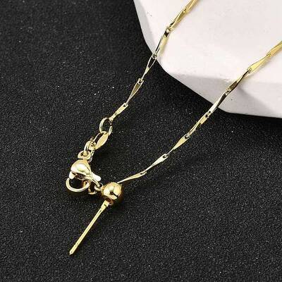 Brass Bar Link Chain Adjustable Slider Necklaces