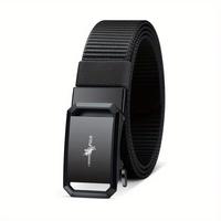 Automatic buckle belt men's tactical functional style workwear casual canvas nylon belt light ultra-thin and durable suitable...