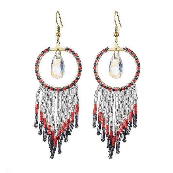 Seed Glass Dangle Earring