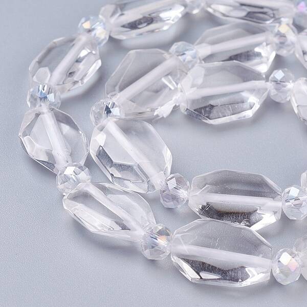 Natural Quartz Crystal Beads Strands