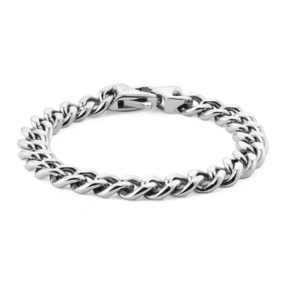 Daniel Wellington Bracciale Da Uomo In Acciaio Ellipse Cuban Chain Dw0040166 - Lunghezza: 19,5 Cm