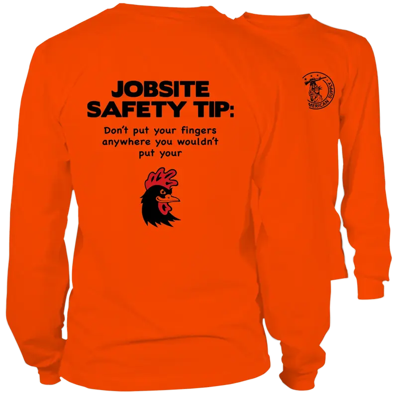 Jobsite - Long Sleeve Hi-Vis Safety Orange Shirt