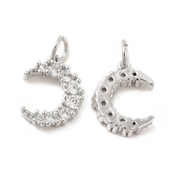 Brass Micro Pave Cubic Zirconia Charms