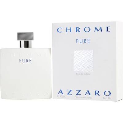 Chrome Pure Cologne for Men - Eau de Toilette Spray 3.4 oz