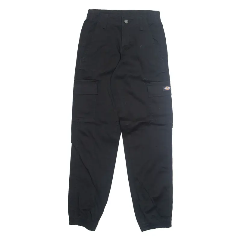 DICKIES Cargo Boys Trousers Black Regular Tapered W24 L29