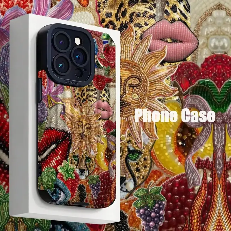 Fashion Lid Pattern Phone Case, Shockproof Phone Protective Cover, Phone Accessory Compatible with iPhone 11 12 13 14 15 16 ...