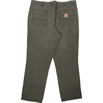 Carhartt Rugged Flex Relaxed Fit Canvas Work Pant - 40W 32L - Grey Cotton Blend