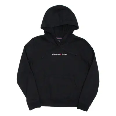 TOMMY JEANS Cropped Womens Black Hoodie M
