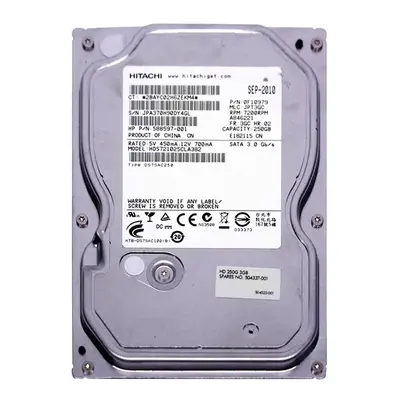 588597-001 HP 250GB 3Gb/s SATA 7200 3.5-inch Hard Drive