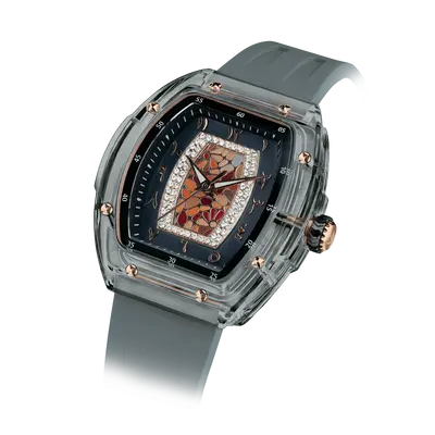 TSAR BOMBA Women's Quartz Watch | Arab Grey | Swiss Movement Wristwatch | Cubic Zirconia Mother of Pearl Dial | Waterproof Sa...