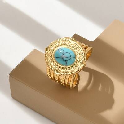 Natural Turquoise Finger Rings
