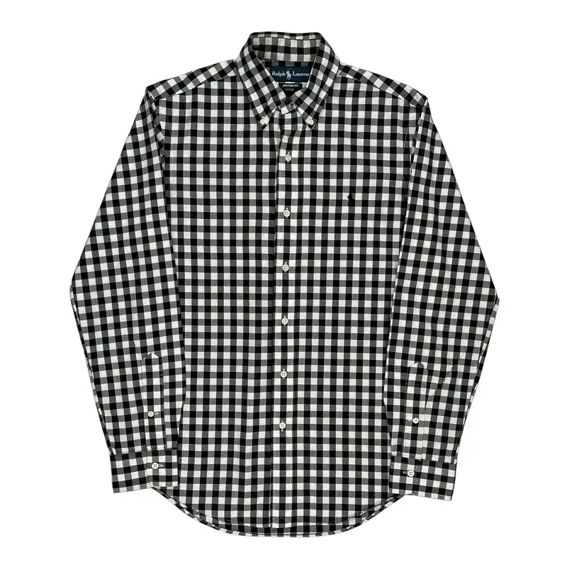 Ralph Lauren Checked Shirt - Small Black & White Cotton