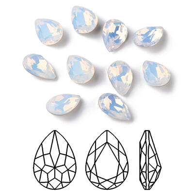 Faceted Teardrop K9 Glass Rhinestone Cabochons