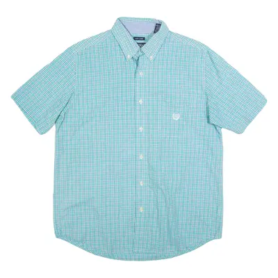 CHAPS Mens Shirt Blue Check M