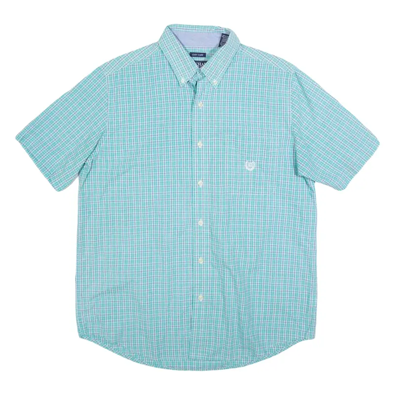CHAPS Mens Shirt Blue Check M