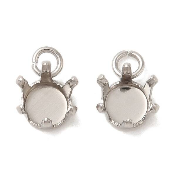 304 Stainless Steel Charms Rhinestone Claw Settings