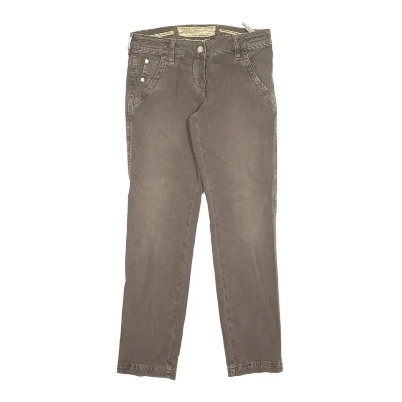 JACOB COHEN Tailored Jeans Brown Denim Slim Straight Womens W28 L28