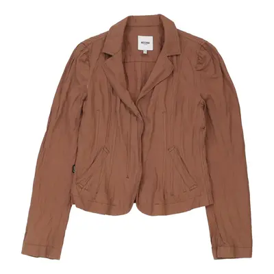 Moschino Jacket - Small Brown Cotton Blend | Size: small