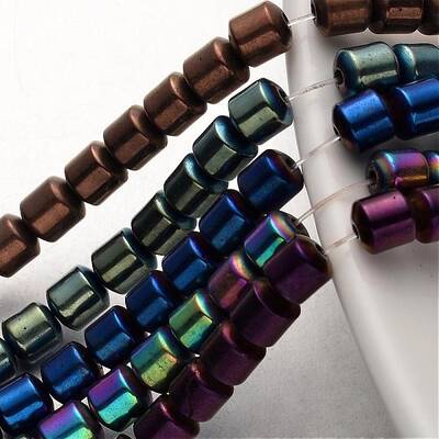 Electroplate Non-magnetic Synthetic Hematite Bead Strands